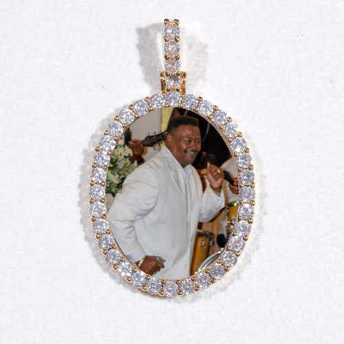 3D Oval Custom Picture Pendant