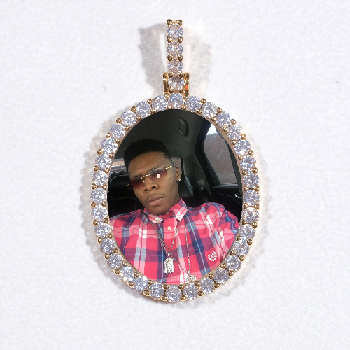 3D Oval Custom Picture Pendant