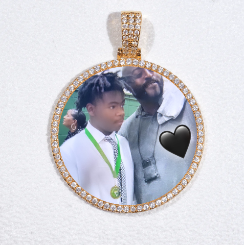 MEDIUM 3D CIRCLE CUSTOM PICTURE PENDANT
