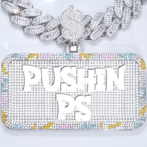 CUSTOM LETTER NECKLACE 3D COLORFUL SQUARE