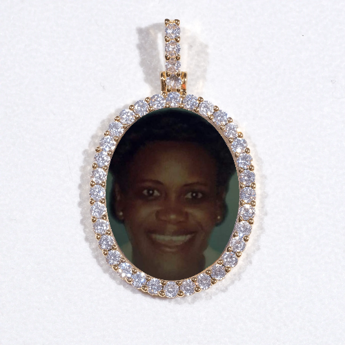 3D Oval Custom Picture Pendant