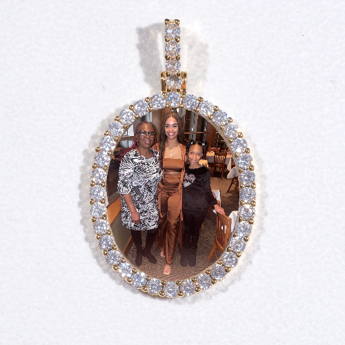 3D Oval Custom Picture Pendant