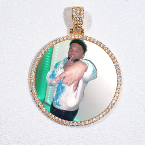 MEDIUM 3D CIRCLE CUSTOM PICTURE PENDANT