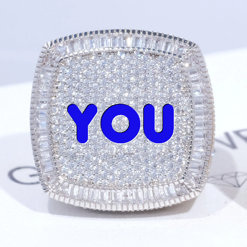 CUSTOM LETTER 3D ICED RING