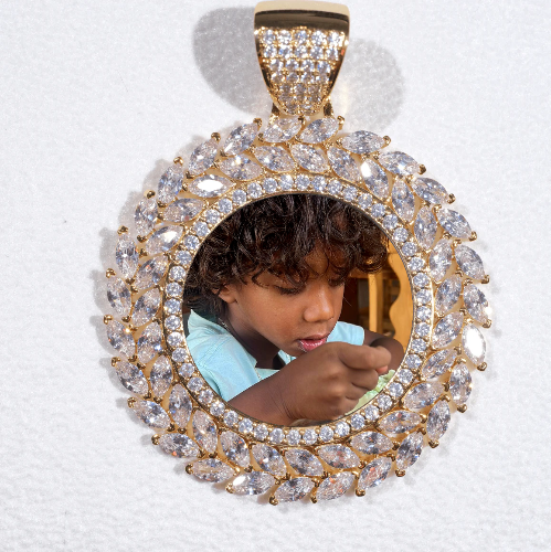 Large 3D Wheat Ear Custom Picture Pendant