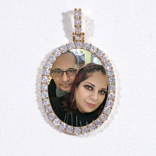 3D Oval Custom Picture Pendant