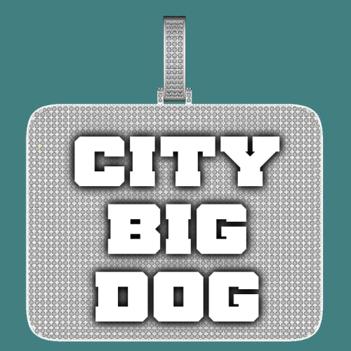 CUSTOM LETTER NECKLACE 3D BIG SQUARE
