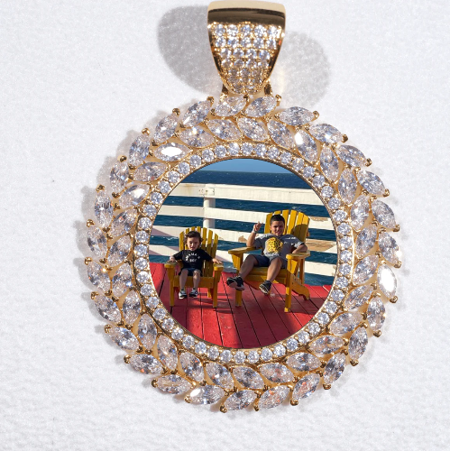 Large 3D Wheat Ear Custom Picture Pendant