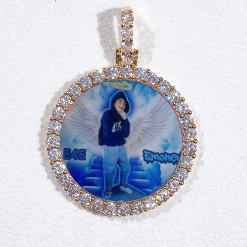 3D CIRCLE CUSTOM PICTURE PENDANT SMALL SIZE