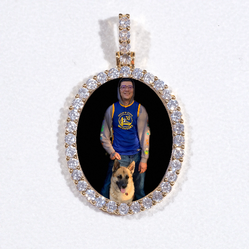 3D Oval Custom Picture Pendant