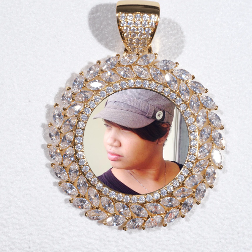 Large 3D Wheat Ear Custom Picture Pendant