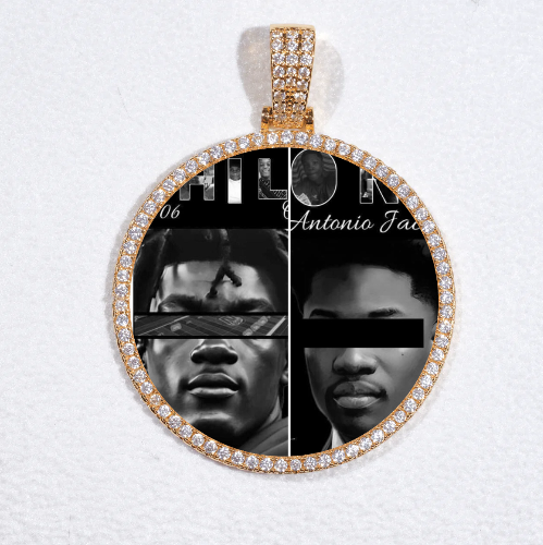 MEDIUM 3D CIRCLE CUSTOM PICTURE PENDANT