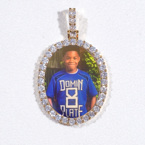 3D Oval Custom Picture Pendant