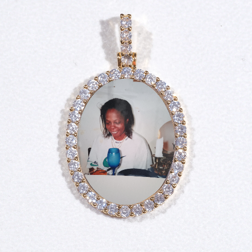 3D Oval Custom Picture Pendant