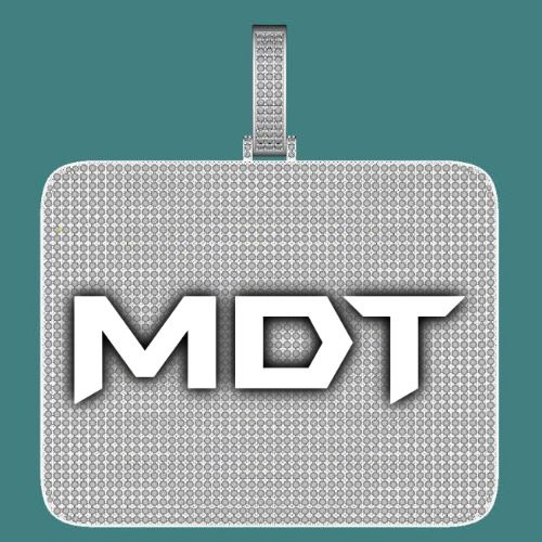 CUSTOM LETTER NECKLACE 3D BIG SQUARE