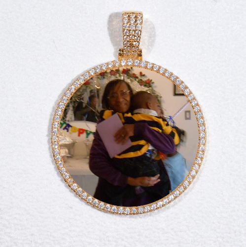 MEDIUM 3D CIRCLE CUSTOM PICTURE PENDANT
