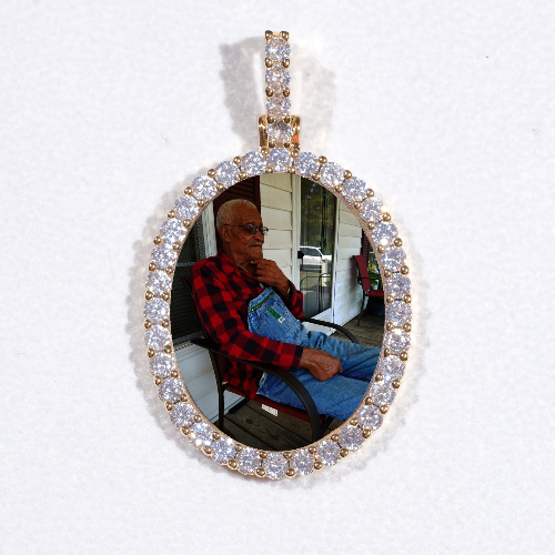 3D Oval Custom Picture Pendant