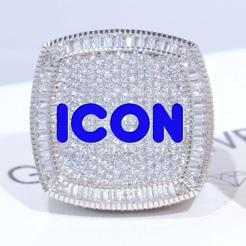 CUSTOM LETTER 3D ICED RING