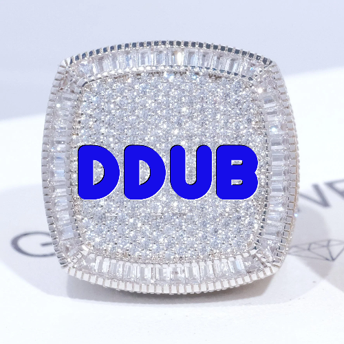 CUSTOM LETTER 3D ICED RING