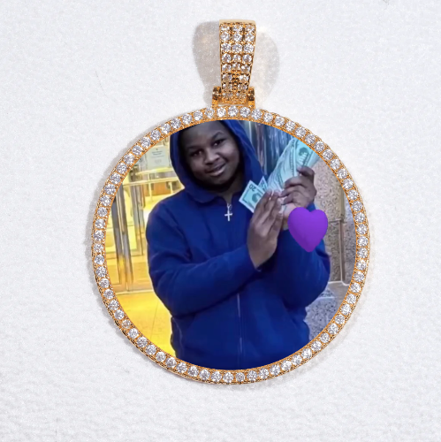MEDIUM 3D CIRCLE CUSTOM PICTURE PENDANT