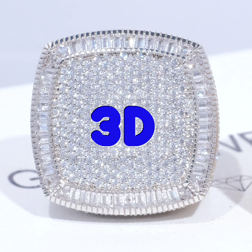 CUSTOM LETTER 3D ICED RING