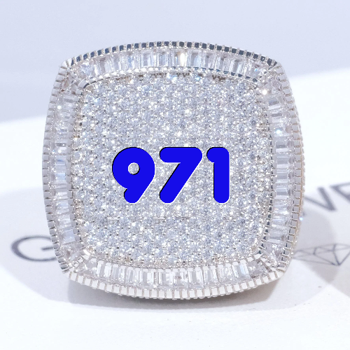 CUSTOM LETTER 3D ICED RING