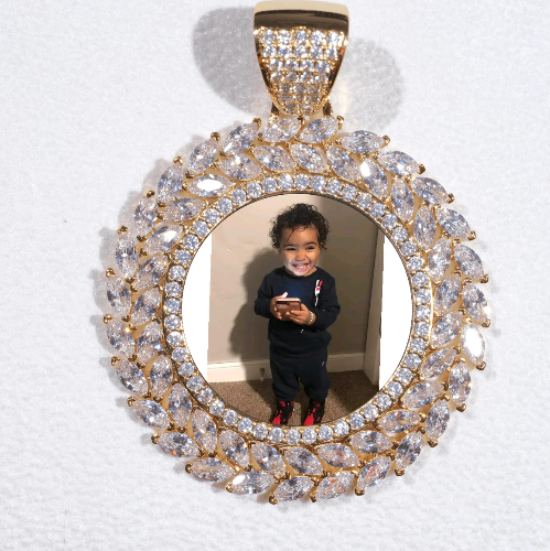 Large 3D Wheat Ear Custom Picture Pendant