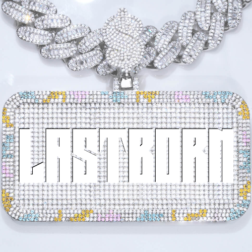CUSTOM LETTER NECKLACE 3D COLORFUL SQUARE