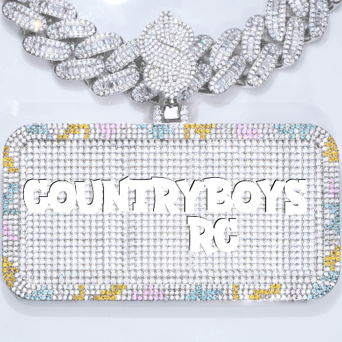 CUSTOM LETTER NECKLACE 3D COLORFUL SQUARE