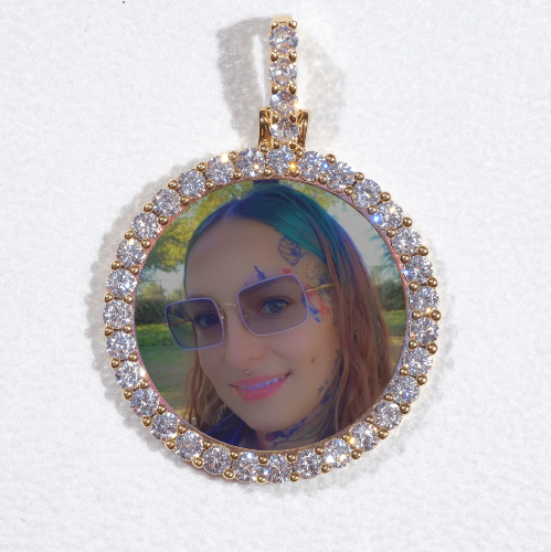 3D CIRCLE CUSTOM PICTURE PENDANT SMALL SIZE