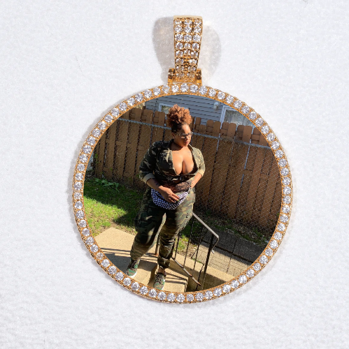 MEDIUM 3D CIRCLE CUSTOM PICTURE PENDANT