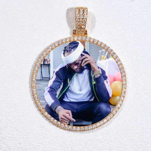 MEDIUM 3D CIRCLE CUSTOM PICTURE PENDANT