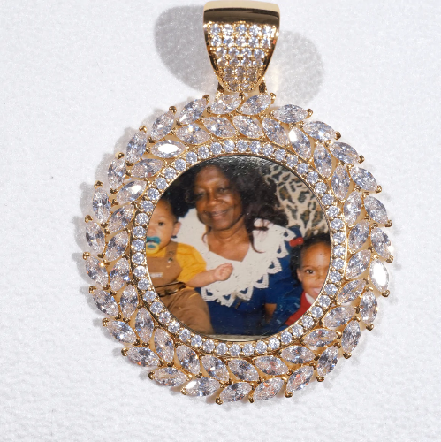 Large 3D Wheat Ear Custom Picture Pendant