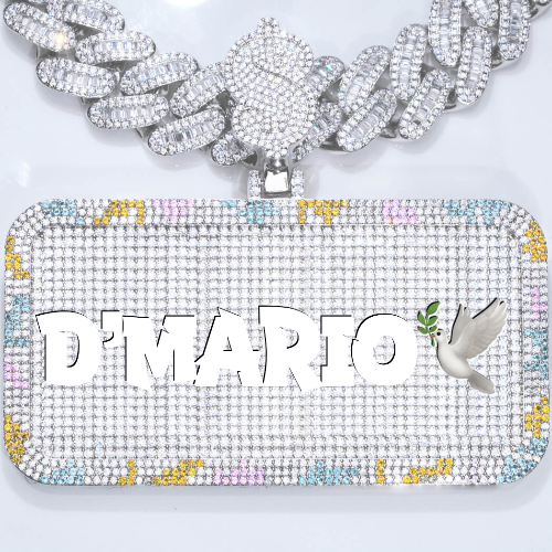 CUSTOM LETTER NECKLACE 3D COLORFUL SQUARE