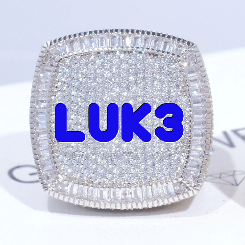 CUSTOM LETTER 3D ICED RING