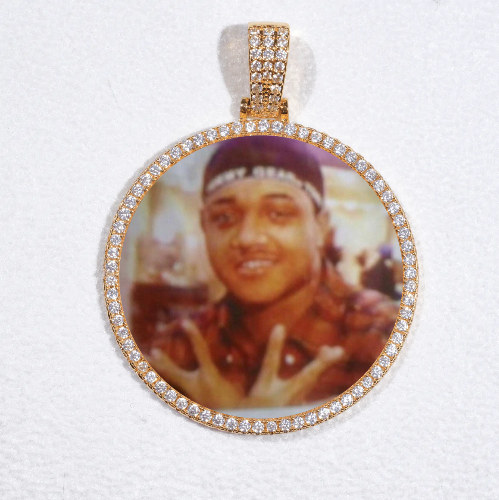 MEDIUM 3D CIRCLE CUSTOM PICTURE PENDANT