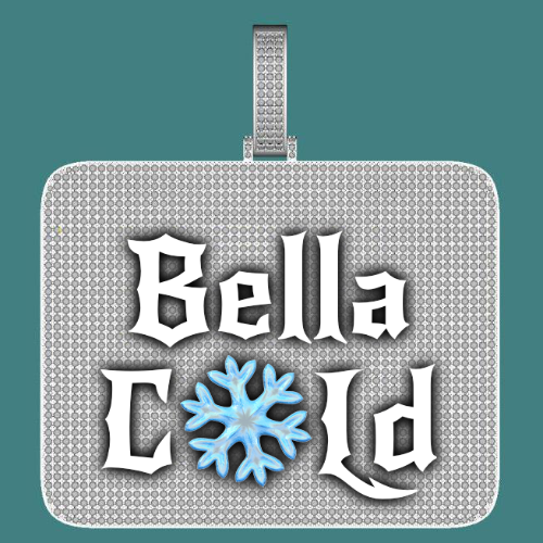 CUSTOM LETTER NECKLACE 3D BIG SQUARE