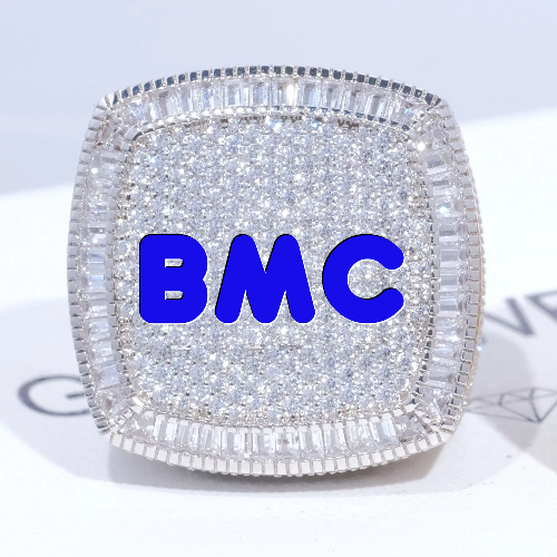 CUSTOM LETTER 3D ICED RING