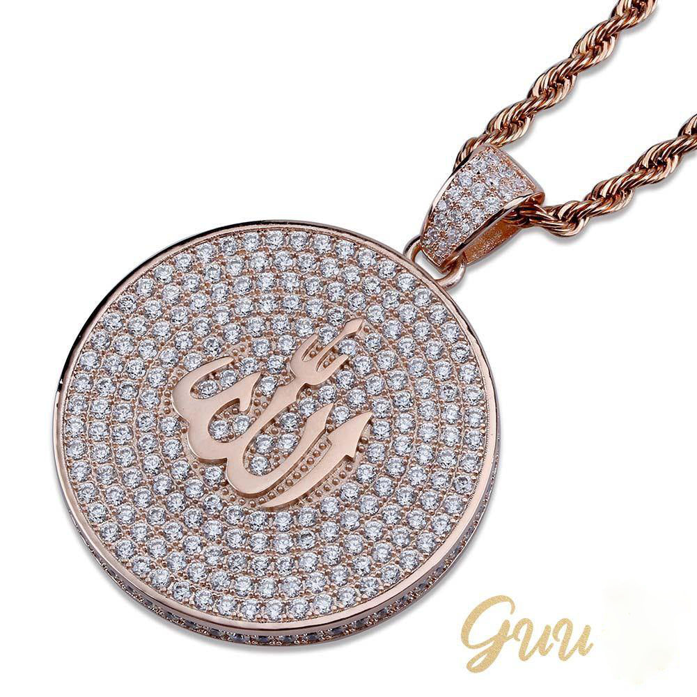 Iced Gold-Plated Retro Religion Islamic Pendant