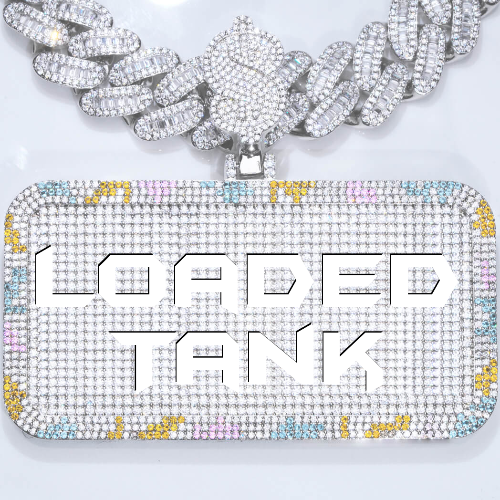 CUSTOM LETTER NECKLACE 3D COLORFUL SQUARE