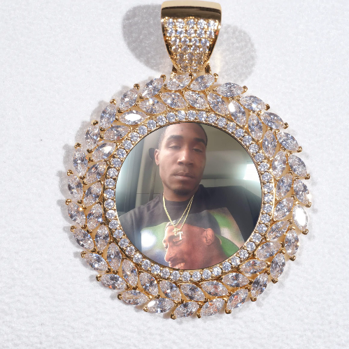 Large 3D Wheat Ear Custom Picture Pendant