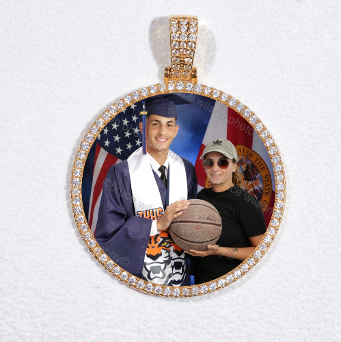 MEDIUM 3D CIRCLE CUSTOM PICTURE PENDANT