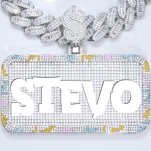 CUSTOM LETTER NECKLACE 3D COLORFUL SQUARE
