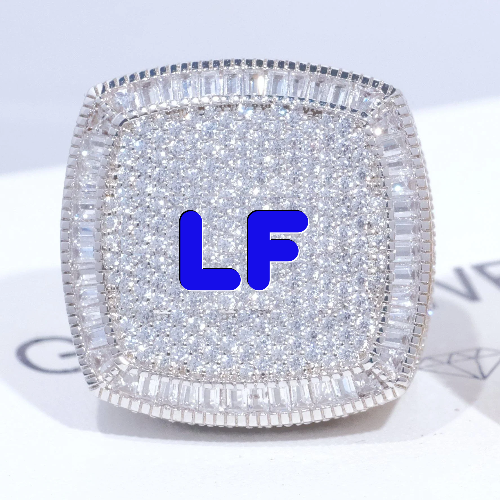 CUSTOM LETTER 3D ICED RING