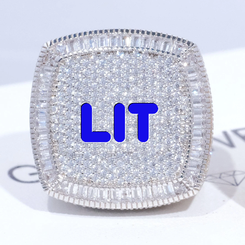CUSTOM LETTER 3D ICED RING