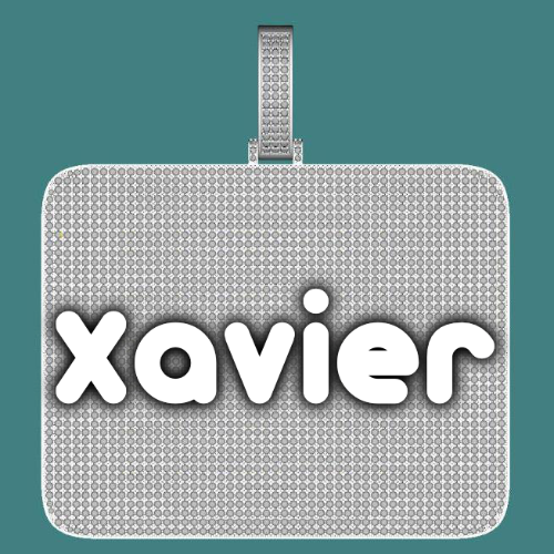 CUSTOM LETTER NECKLACE 3D BIG SQUARE