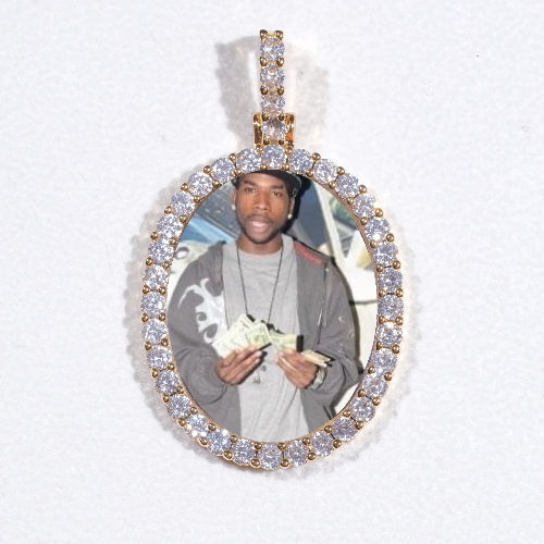 3D Oval Custom Picture Pendant