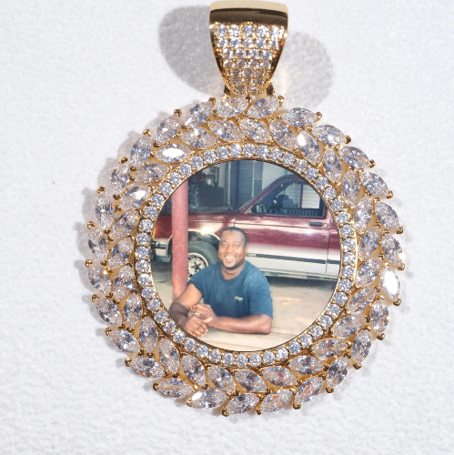 Large 3D Wheat Ear Custom Picture Pendant