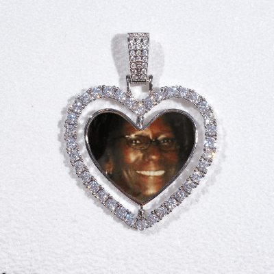 3D Spinning 2-Faced Heart Custom Picture Pendant - The GUU Shop