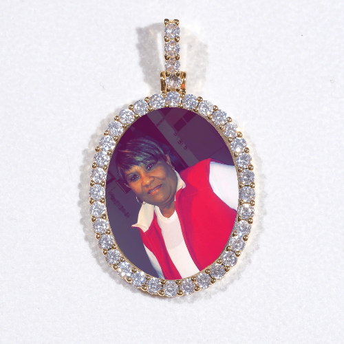 3D Oval Custom Picture Pendant